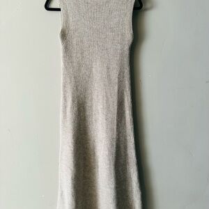 Sleeveless Ribbed Knit Dress -